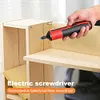 Electric Screwdriver Set LED Light Automatic Screwdriver for Furniture Gaming PC