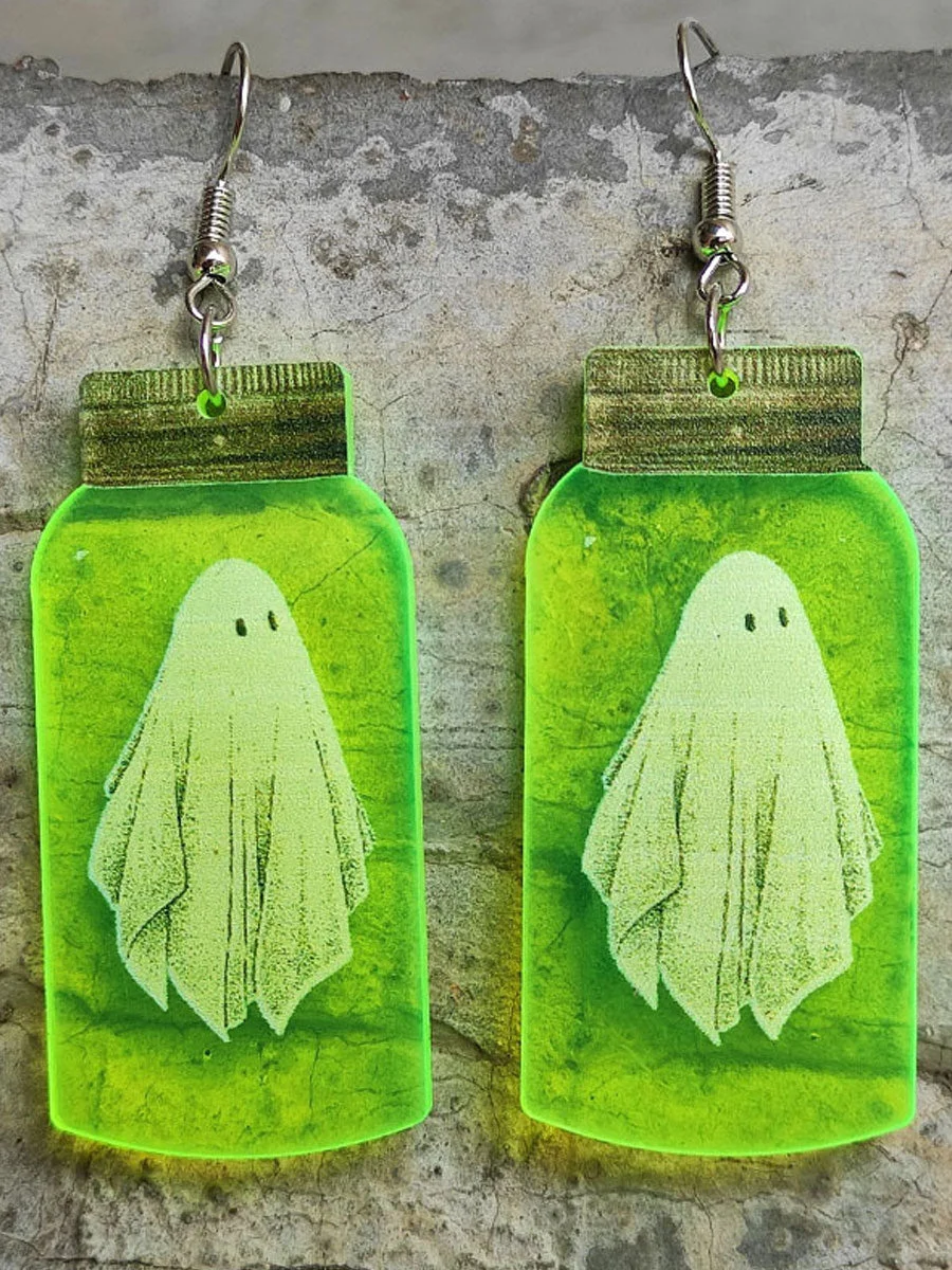 Halloween Fluorescent Acrylic Earrings