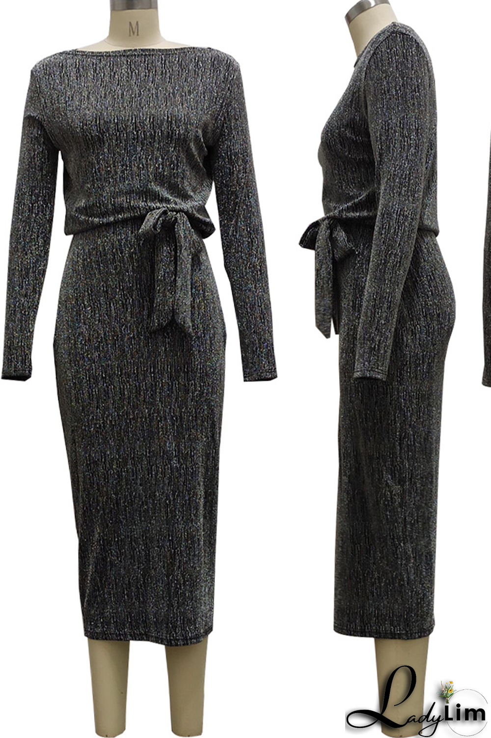 Burgundy Casual Solid Split Joint Off the Shoulder Waist Skirt Dresses