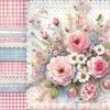 Diamond Painting-DIY Full Round Drill Retro Plaid Flowers