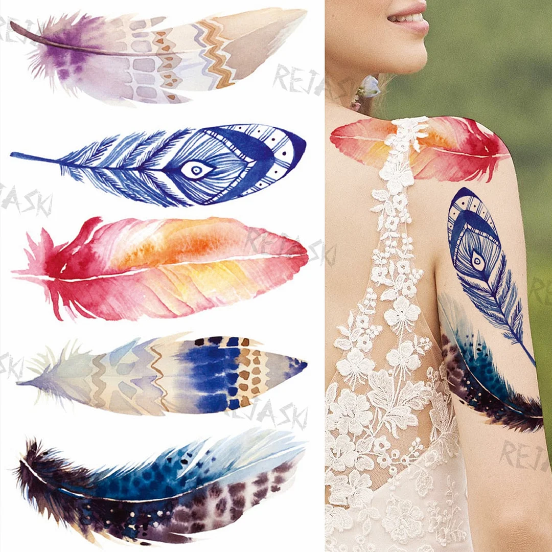 Minimalist Letter Temporary Tattoo For Children Women Small Word Tattoos Sticker Black Endless Heart Fake Tatoos Chains Clavicle