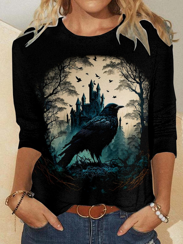 Women's Regular Fit Casual Halloween Shirt