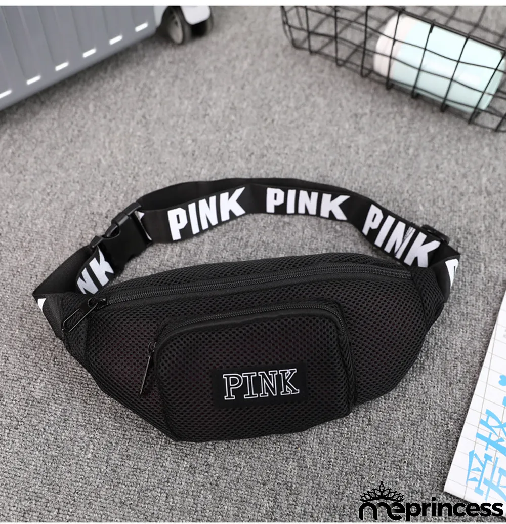 PINK Letter Sports Waist Bags