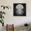 DIY Pearl Painting Jellyfish for Home Wall Decor(25x25cm)