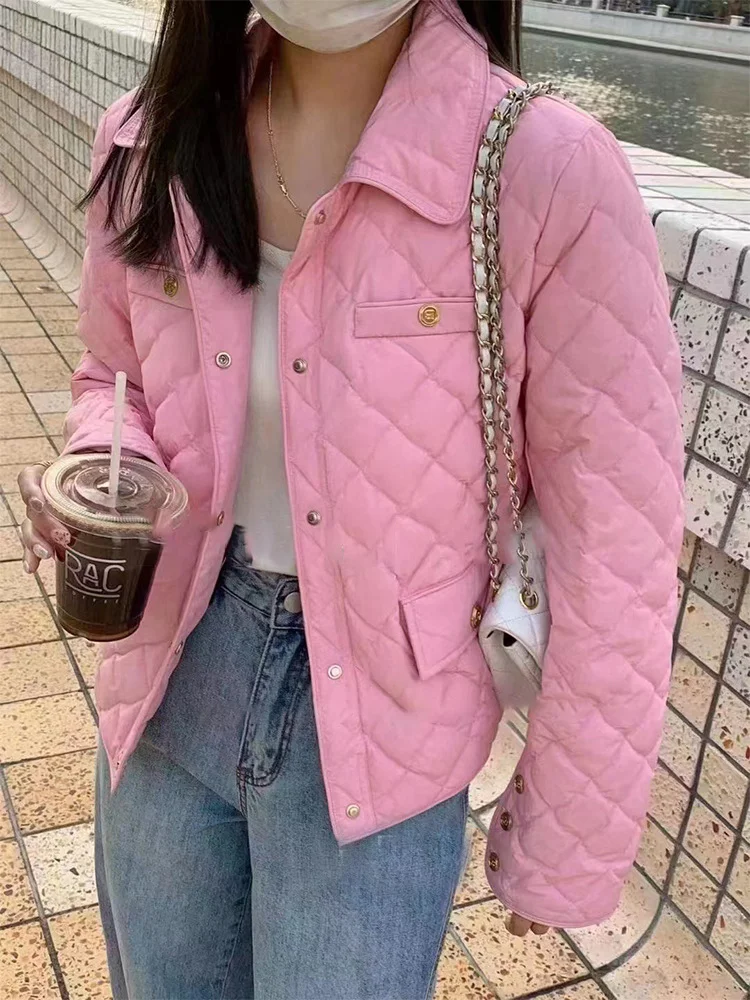 Toloer Station Small Fragrant Wind Light Down Jacket Female 2024 New Korean Version Of The Small White Duck Down Short Coat Tide-Outfit Ideas