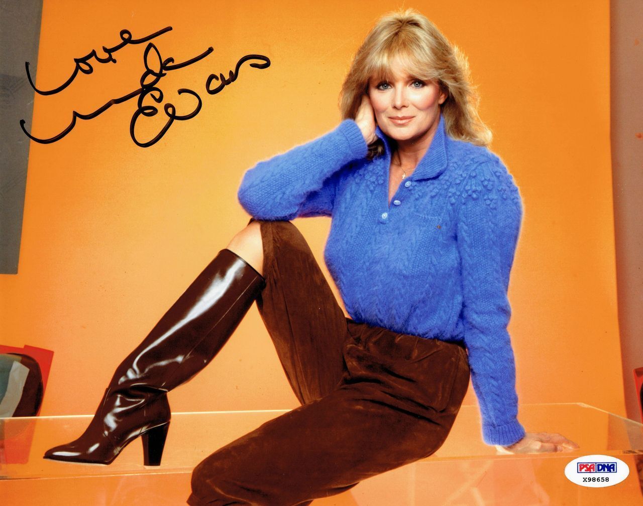 Linda Evans Signed Dynasty Authentic Autographed 8x10 Photo Poster painting PSA/DNA #X98658