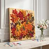 Framed Maple Pumpkin - DIY Button Art Painting Kit for Creativity DIY Pearl Dot Crafts for Gift Home Wall Decor 30*30CM