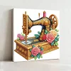 (Pre-Framed)Sewing Mechine-Special Shape Diamond Painting Kit(25x25cm)