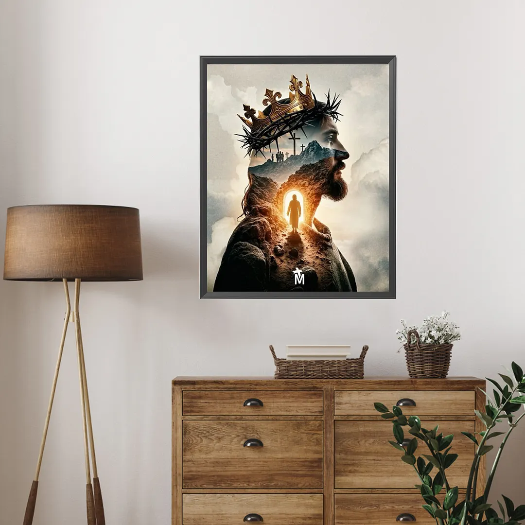 Jesus Full DIY 5D Square Drill Diamond Painting Gem Art Kits for Adults/Beginners Gift Idea Home Wall Decor Diamond Dots Paintings Picture Arts Craft 17.72x21.65In (ZQA6868)