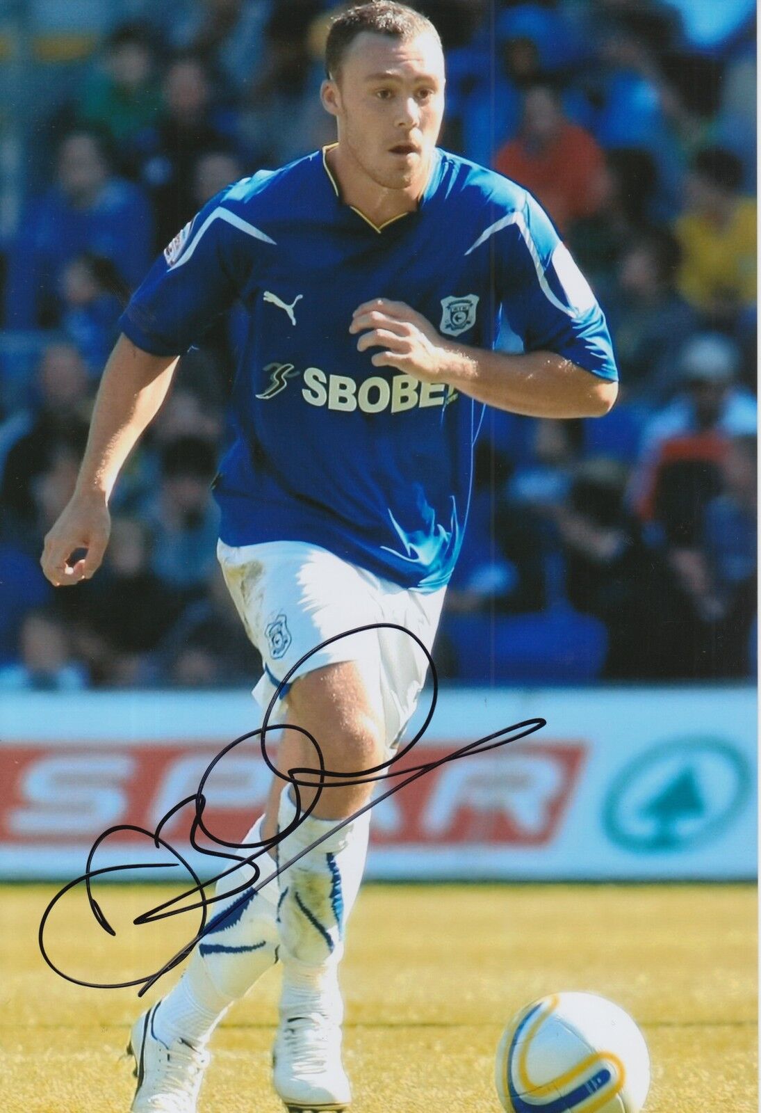 CARDIFF CITY HAND SIGNED DARCY BLAKE 12X8 Photo Poster painting.