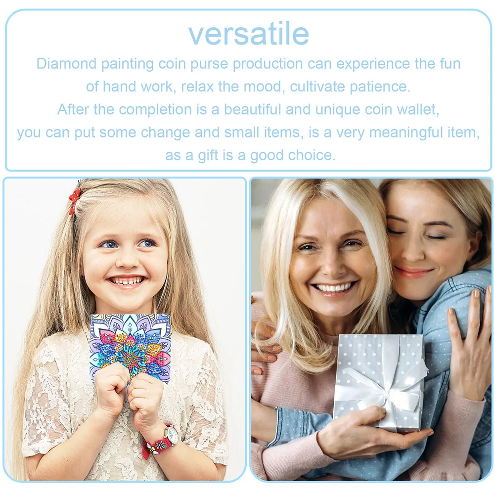 DIY Mandala Art Special Shape PU Diamond Painting Wallet Gifts for Women