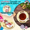 8Pcs Christmas DIY Wood Diamond Painting Coasters Kit with Round Base