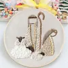 【Limited Stock Sale】Nativity Shepherd-DIY Embroidery Kit with Pattern Cotton Threads Needles Hoop 25*25cm/9.84*9.84in tapestrymarket