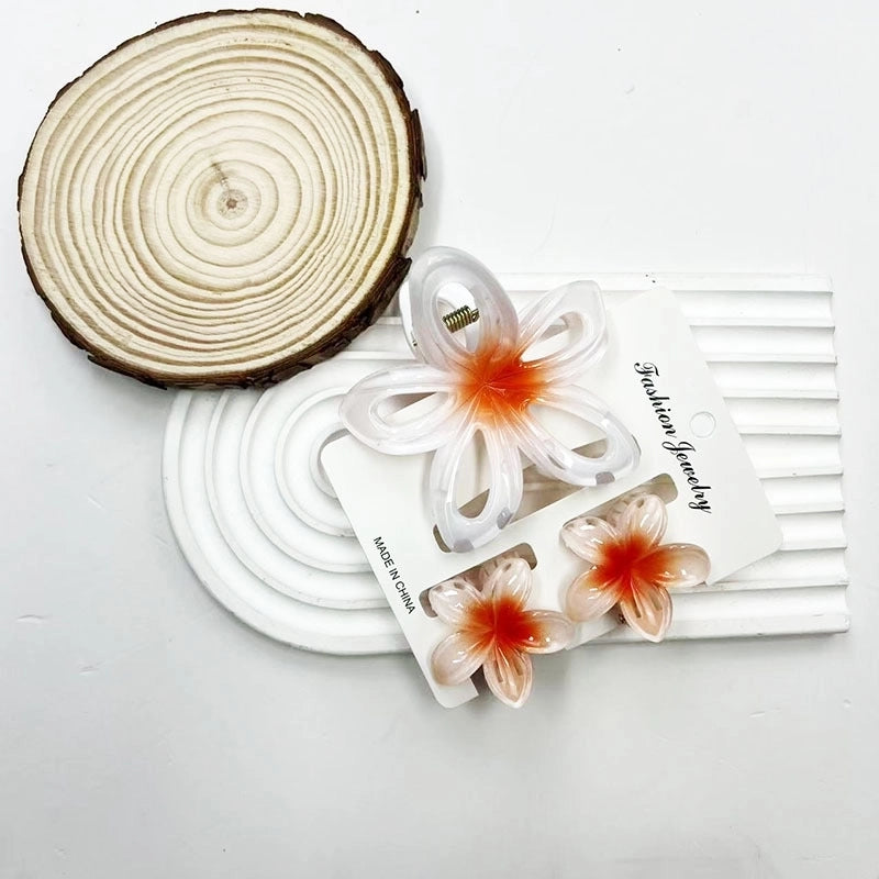 Vacation Modern Style Women’s Flower Resin Hair Claws