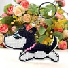 Husky DIY Beads Needlework Keychain Craft Mosaic Beads Embroidery Keyrings Art