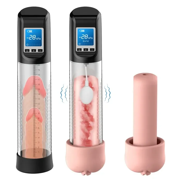 6 Suction 9 Vibration Electric Vacuum Penis Pump with Pocket Pussy