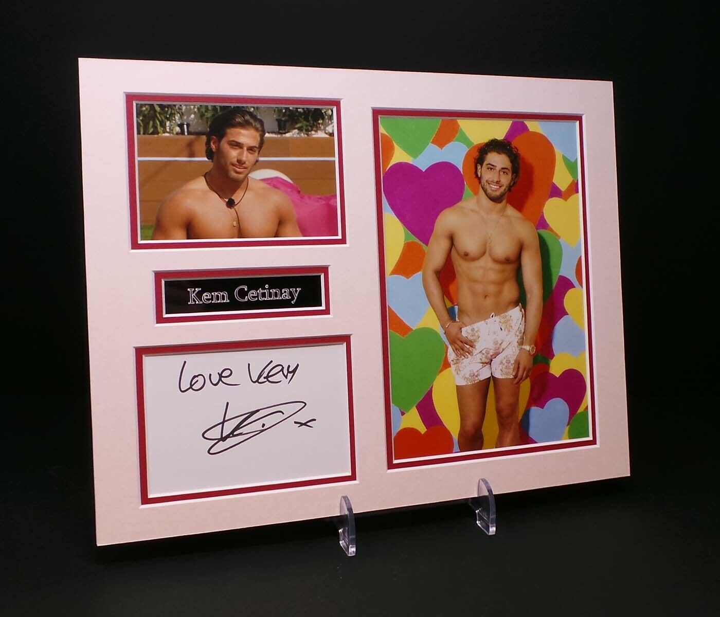 Kem CETINAY Signed Mounted Photo Poster painting Display AFTAL RD COA Reality Star Love Island