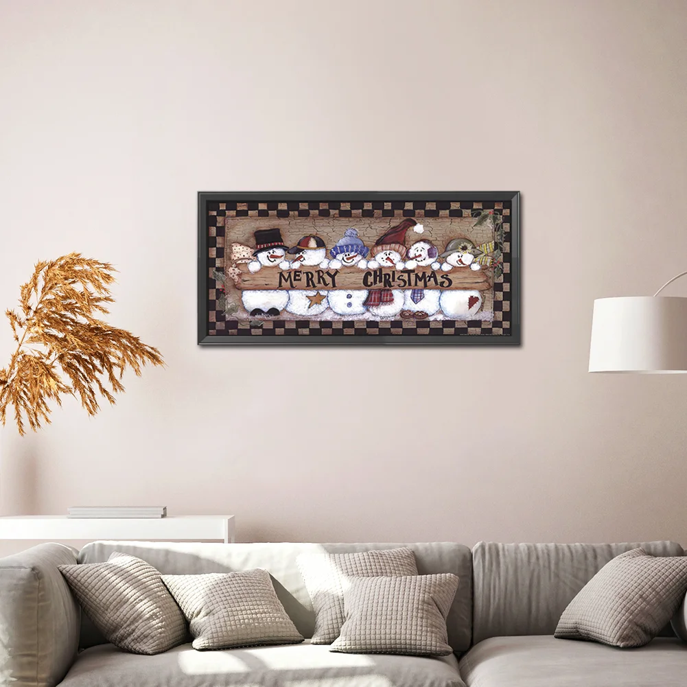 Diamond Painting - Full Round Drill - Snowman(50*25cm)