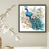 Flower Branch Peacock-Partial Special Shaped Diamond Painting 30*30CM