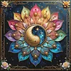Tai Chi Lotus-11CT Stamped Cross Stitch 50*50cm