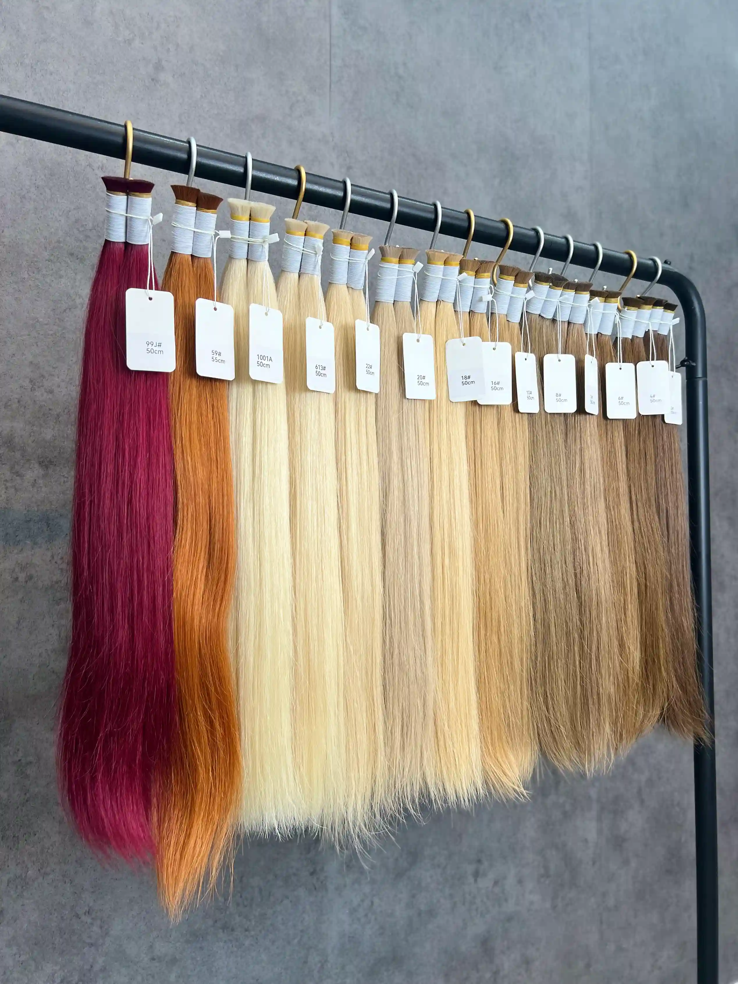 20&ndash;26 Inch Solid Color Bulk Vietnamese Straight Human Hair Extensions with Cuticle| Russian Bulk Hair | 100% Human Hair