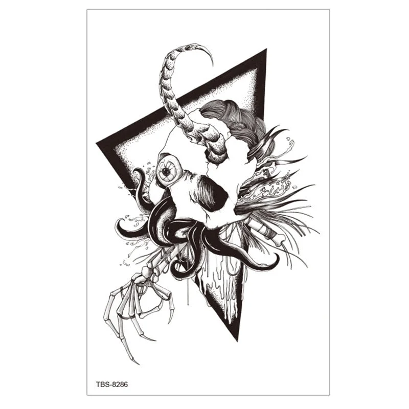 Waterproof Temporary Tattoo Sticker Lion Wolf Tiger Forest Tattoos Girl Mermaid Body Art Arm Fake Sleeve Tatoo Women Men