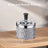Push Down Ashtray Windproof Spinning Ashtray Desktop Ashtray for Home Office Car