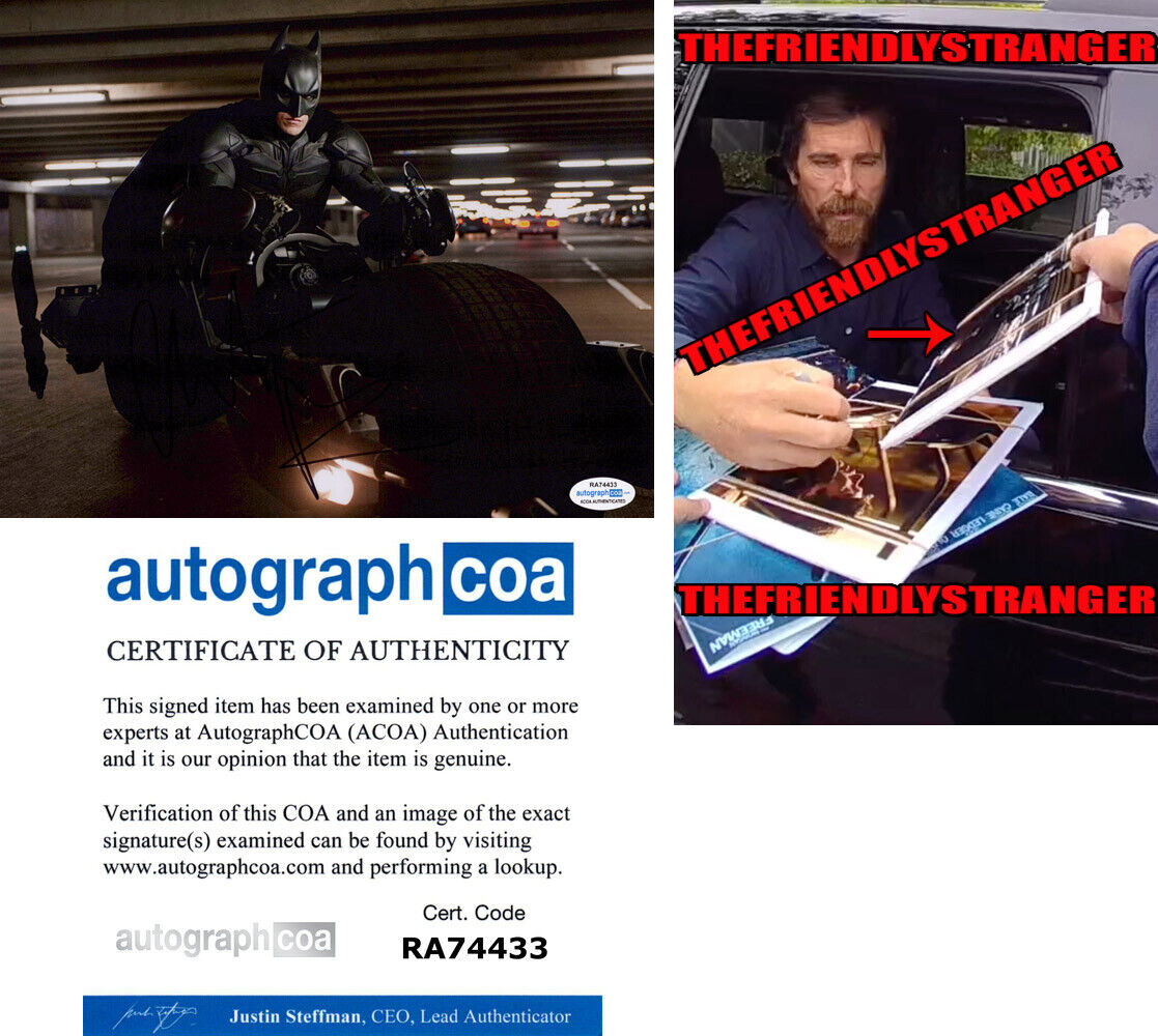 CHRISTIAN BALE signed DARK KNIGHT RISES