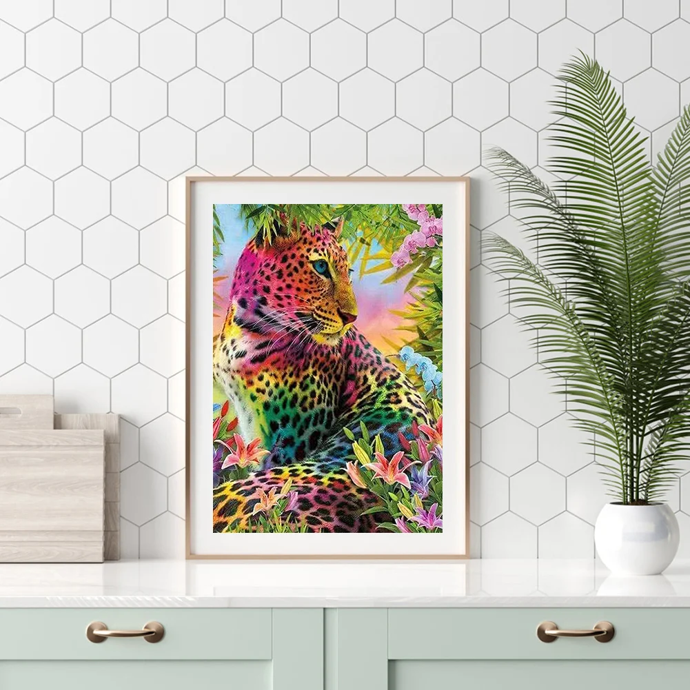 Diamond Painting - Full Round Drill - Leopard(30*40cm)