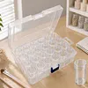 24Pcs Round Bottles No Insert Diamond Painting Containers Multi Purpose Portable Plastic Case Box with Stickers & Compartments Arts Crafts Storage Bottle for Hardware Rhinestone (24pcs-no)