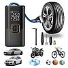 Mini Air Pump with LED Portable Electric Inflate Pump Outdoor Air Compressor Wired & Wireless Tire Inflator for Car Bike Tyre Ball Cushion Bed