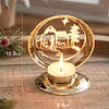 Christmas Festive Table Decor Prop Golden Candle Holder 