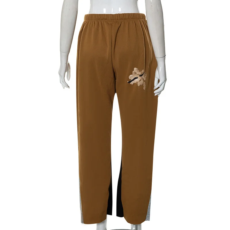 Uveng Uveng Women's Autumn New Loose High-Waist Fashion Street Shooting Graffiti Print Sports Trousers Women