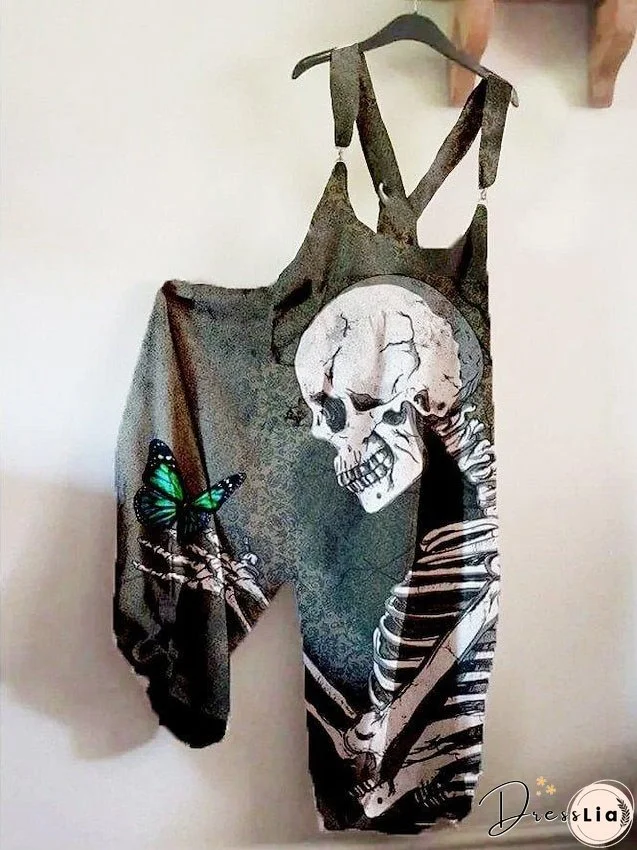 Women's Jumpsuit Print Halter Holiday Daily Vacation Loose Fit Sleeveless Summer