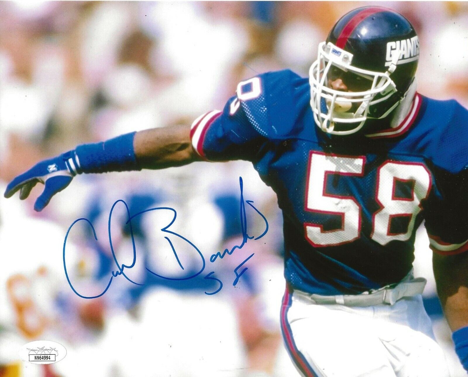 Carl Banks signed New York Giants 8x10 Photo Poster painting autographed JSA