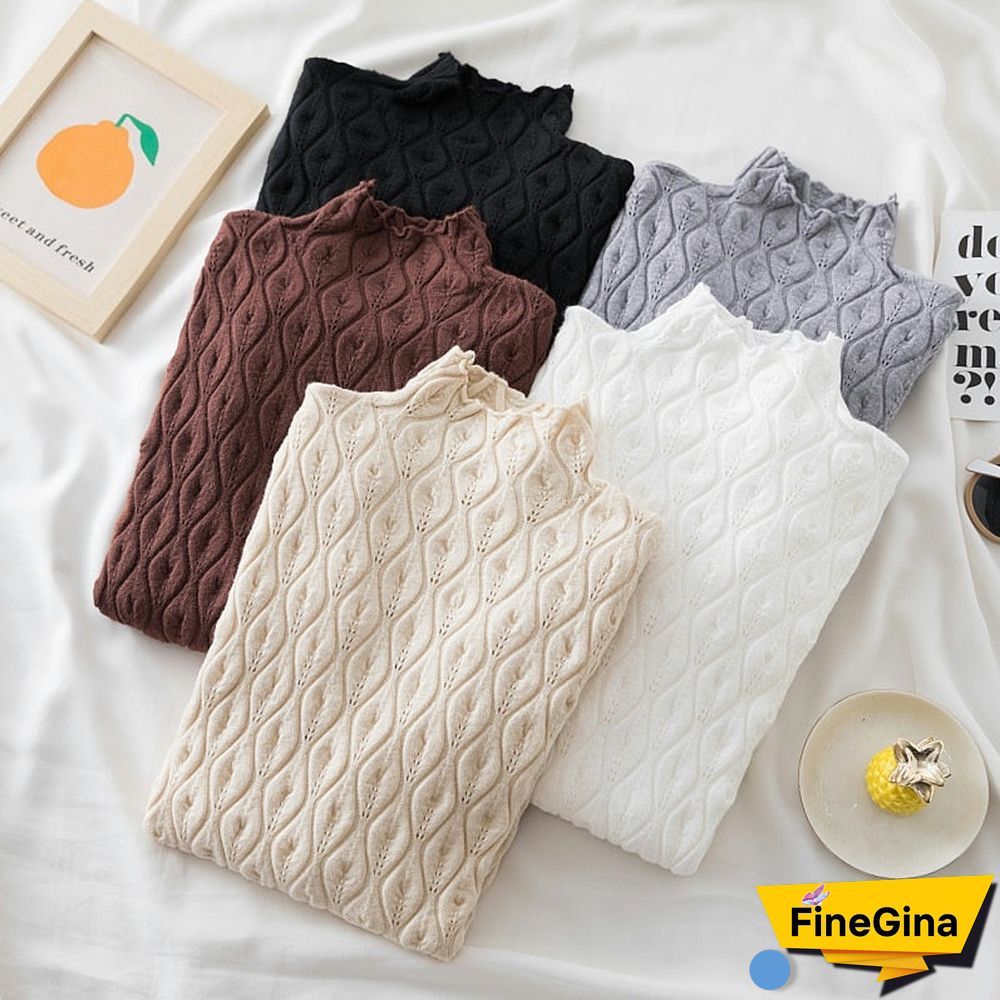 Aossviao Cashmere Turtleneck Women Sweaters Autumn Winter Warm Pullover Slim Tops Knitted Sweater Jumper Soft Pull Female