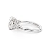 14K White Gold 4ct Round Cut Lab Diamond Tapered Three-stone Ring