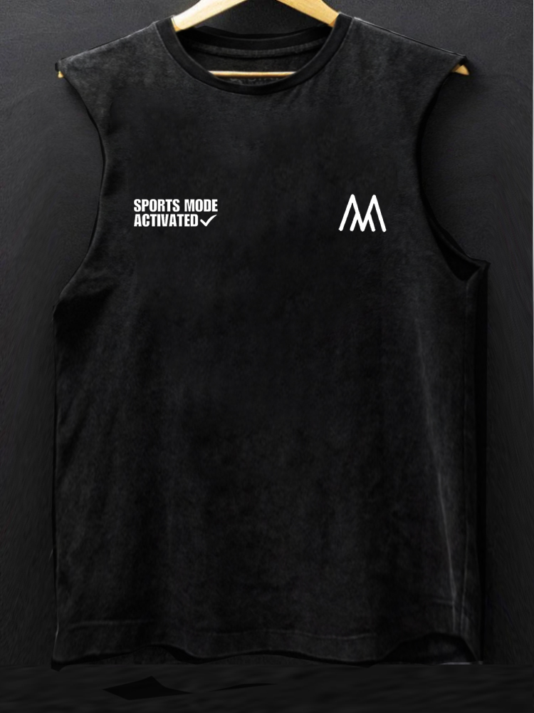 Sports Mode Activated Sports Black Tank Top / Rvogue / Rvogue