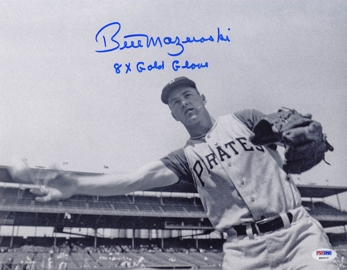 Bill Mazeroski SIGNED 11x14 Photo Poster painting + 8 x Gold Glove Pirates PSA/DNA AUTOGRAPHED