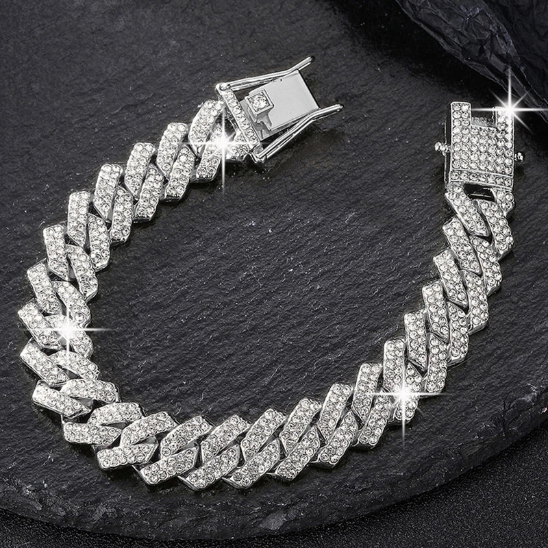 Hip-hop Necklace Alloy Inlay Rhinestones Men’s Necklace