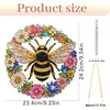 Diamond Painting Window Hanging Kit Floral Honeybee 9.45x9.45in