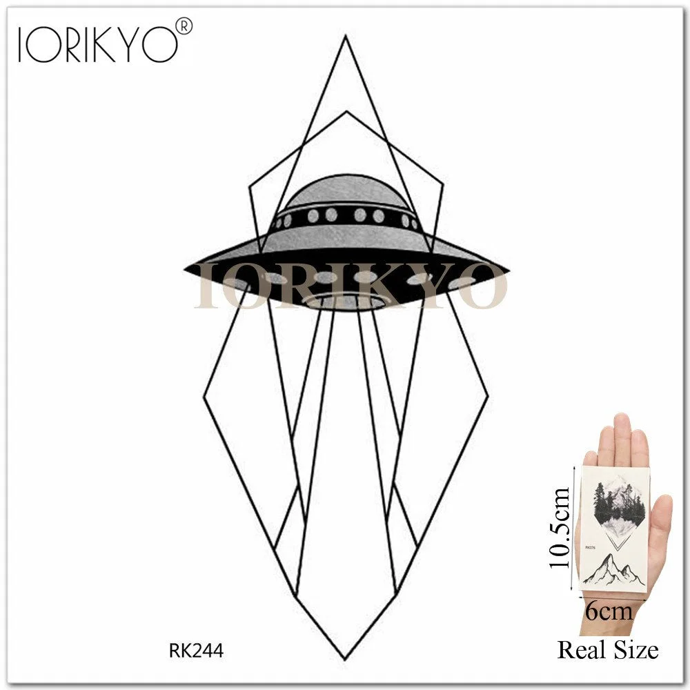 IORIKYO Flash Sexy Tempoary Women Tattoo Arm Fox Sticker Men Black Wolf Chest Forest Hill Bear Fake Tatoo Makeup Tattoo Body Art