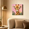 Framed Giraffe - DIY Button Art Painting Kit for Creativity DIY Pearl Dot Crafts for Gift Home Wall Decor 30*30CM