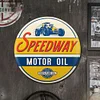 SPEEDWAY Engine Oil - Round Metal Tin Signs(12*12Inch) - Garage