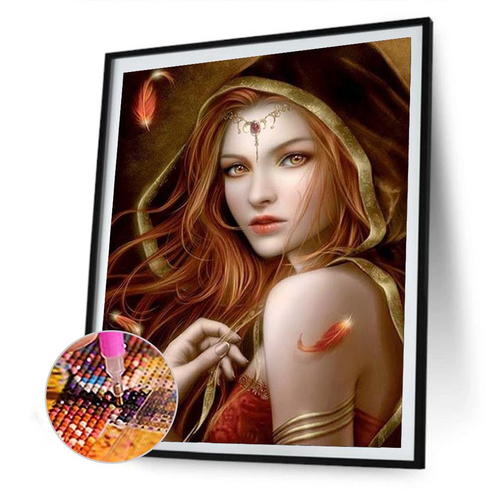 

(Multi-Size) Girl - Round/Square Drill Diamond Painting - 30*40CM, Square diamond 40*50cm, 501 Original