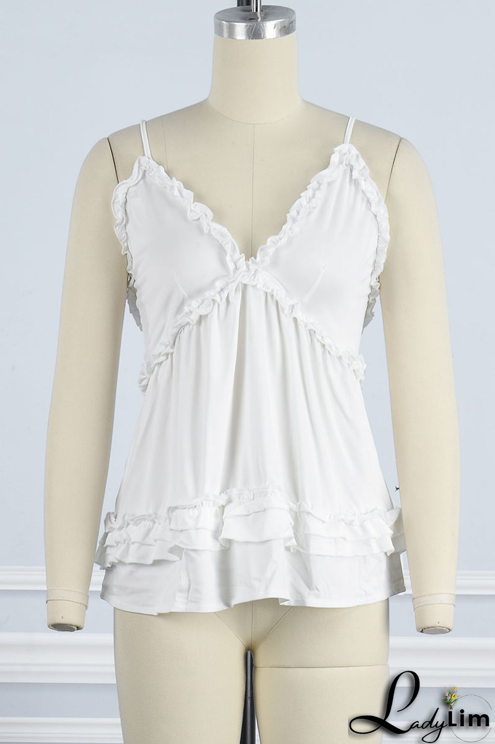 Black Celebrities Solid Patchwork Spaghetti Strap Tops