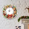 2D Flat DIY Christmas Gingerbread Man Acrylic Diamond Painting Clock Pendant
