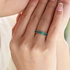 14K Rose Gold 3*1.5mm Baguette Cut Zambian Lab Emerald Eternity Ring
