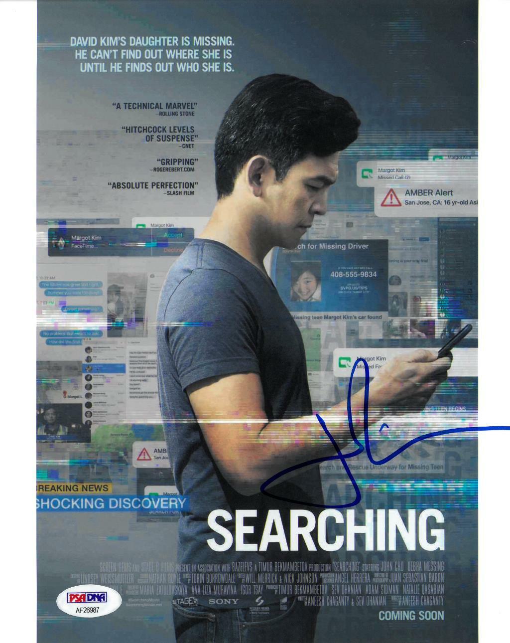 John Cho Signed Searching Authentic Autographed 8x10 Photo Poster painting PSA/DNA #AF26987