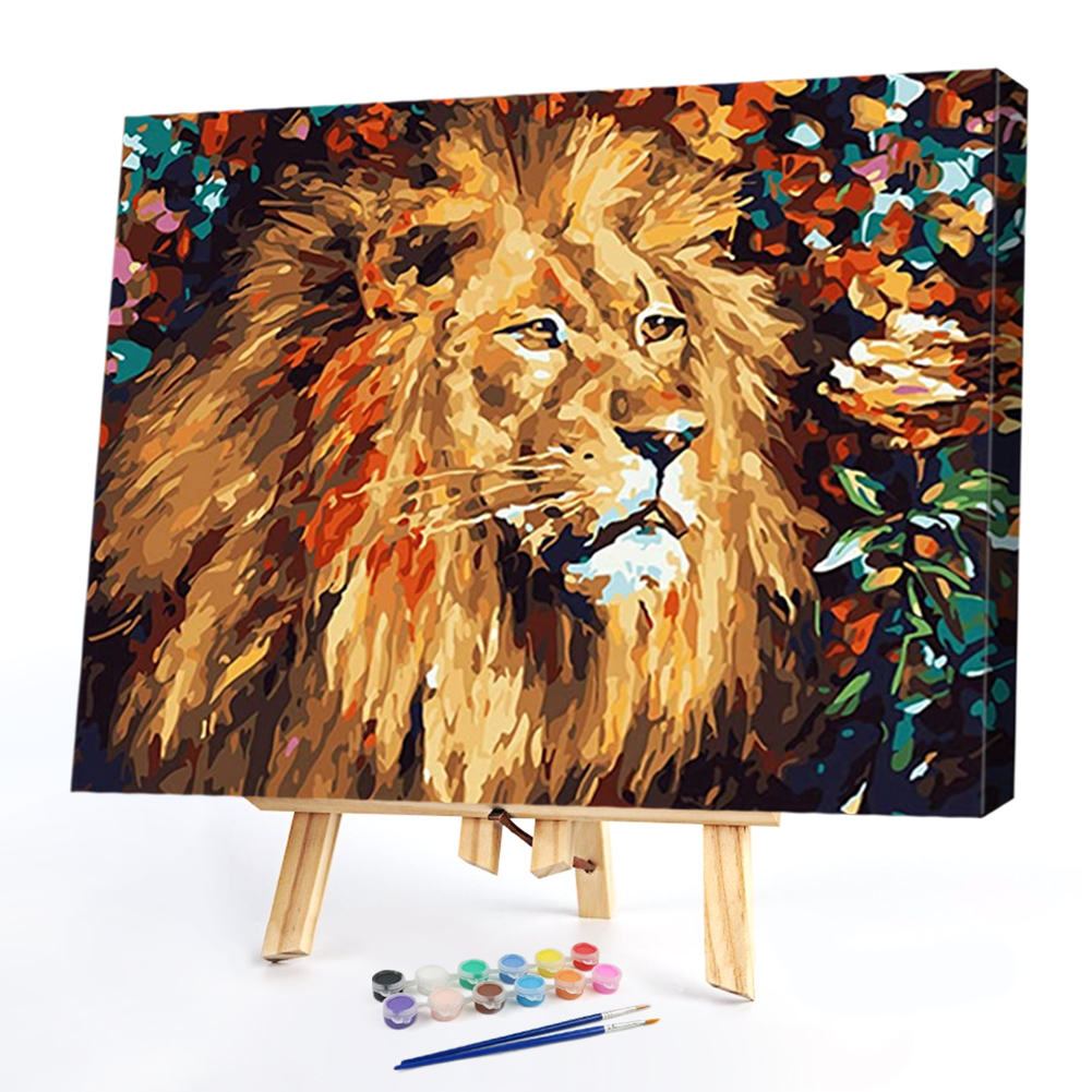 

50*40cm - Paint By Numbers - Colorful Lion, 501 Original